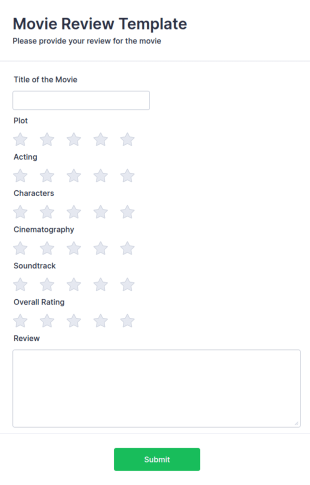 Movie Review Template