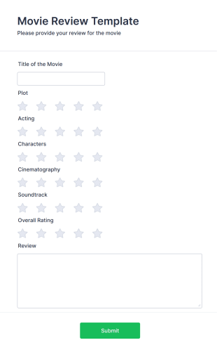 Movie Review Template