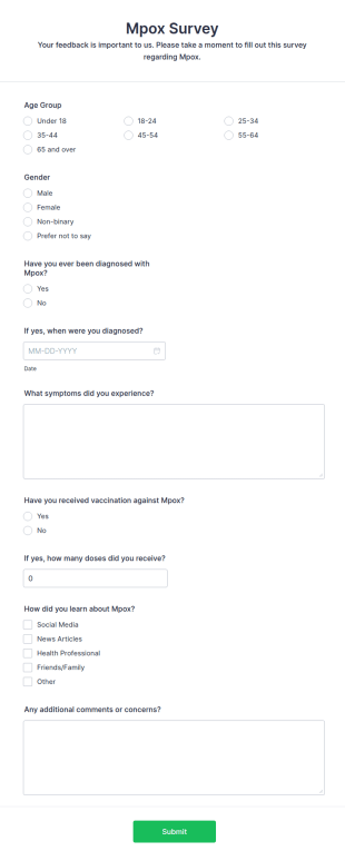 Mpox Survey Form Template