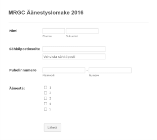 MRGC Äänestyslomake 2016 Form Template