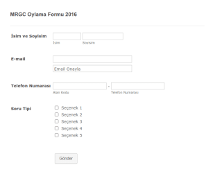 MRGC Oylama Formu 2016 Form Şablonu