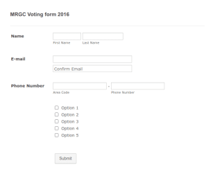 Simple Voting Form Template