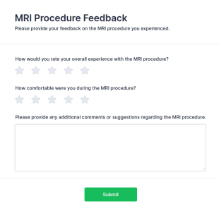 MRI Procedure Feedback Form Template