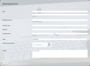 Mukautettu Mainoslomake Form Template