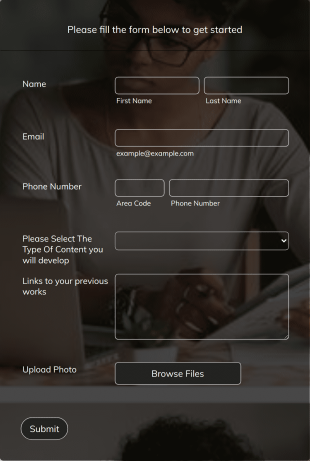 Music Contention Creation Form Template