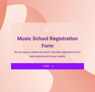 Music School Registration Form Template