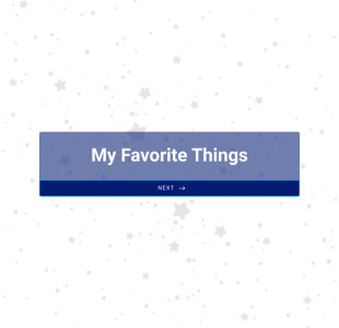 My Favorite Things Questionnaire Form Template