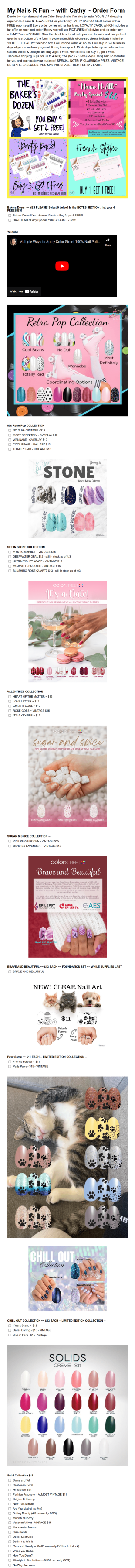 My Nails R Fun With Cathy ! Form Template