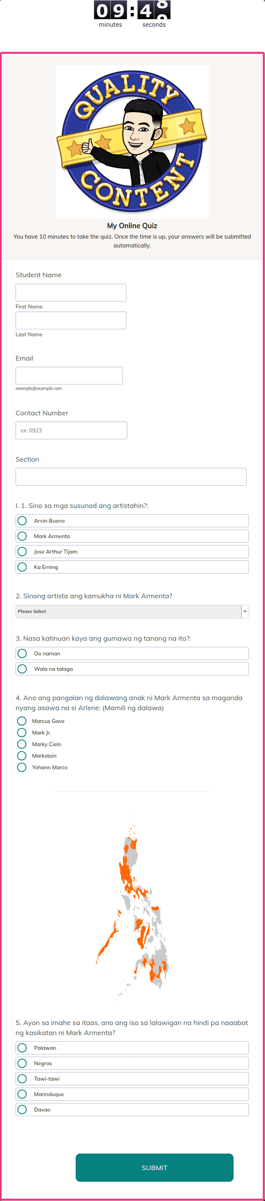My Online Quiz Form Template | Jotform