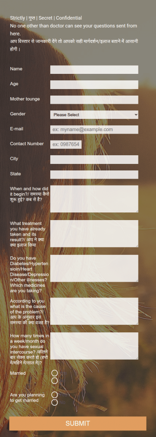 Mydoctells Form Template