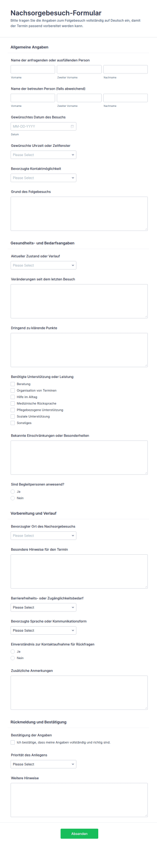 Nachbesuch Formular