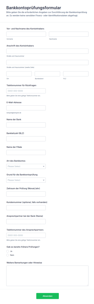 Nachweis Zur Bankverbindung