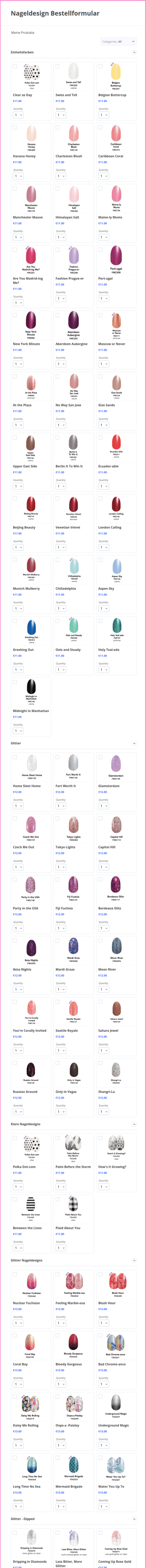 Nageldesign Bestellformular