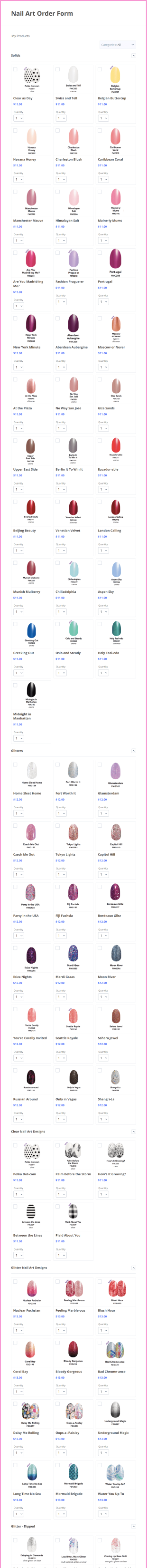 Nail Art Order Form Template