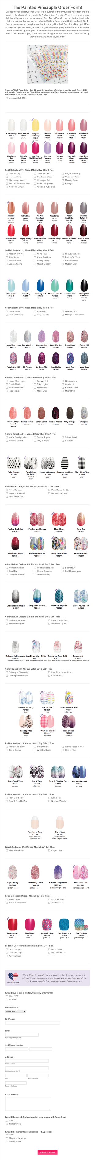 Nail Stripe Invoice Request Form Template