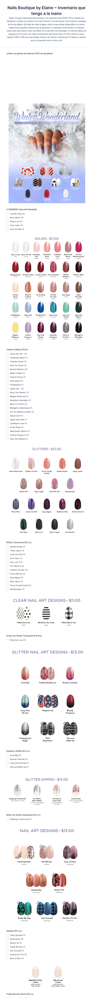 Nail Strips Inventory Order Form Template