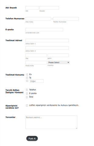 Nakliye Fiyat Teklif Form Şablonu