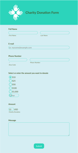 Nancy Oakley Charity Form Template