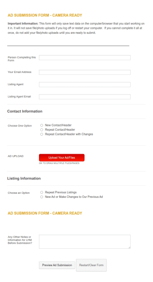 Admission Form Template