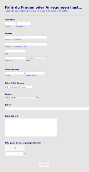 Kontaktformular Form Template