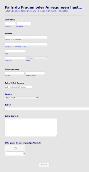 Kontaktformular Form Template