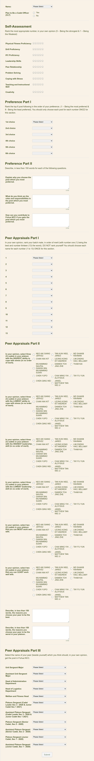 Ncc Preparation For Command And Staff Appointment 2020 Form Template