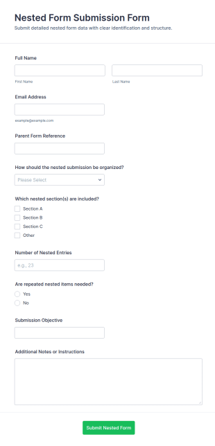 Nested Form Submission Form