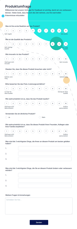Neue Produktumfrage