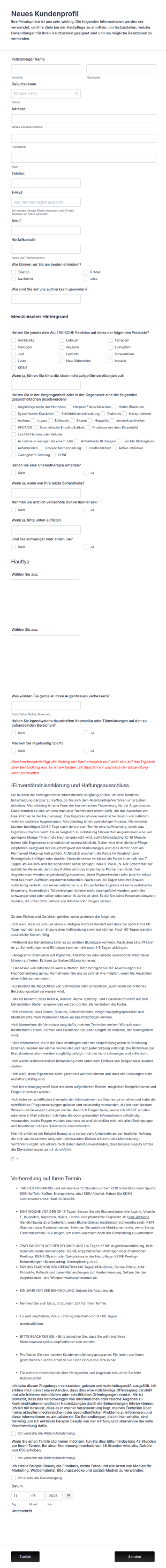 Neues Kundenprofil