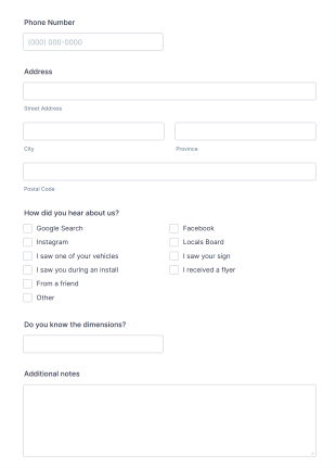 New Client Intro Form Template
