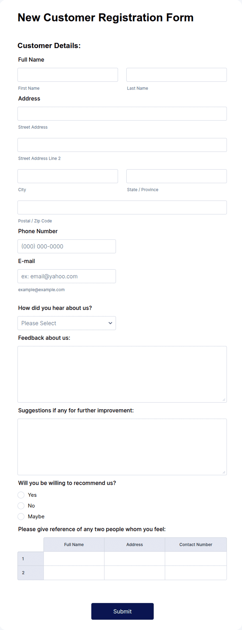 Walk In Register Template Registration For Walk In