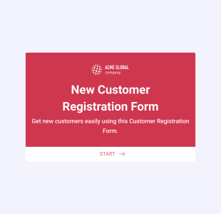 New Customer Registration Form Template