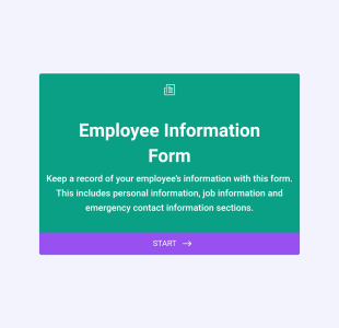 New Employee Details Form Template