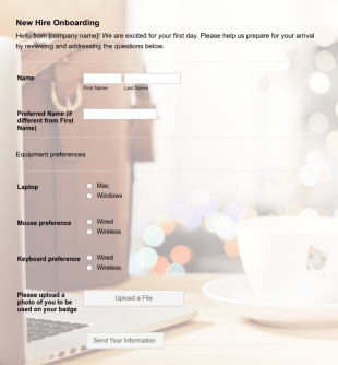New Employee Equipment Form Template