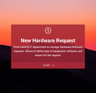 New Hardware Request Form Template