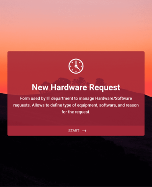 New Hardware Request Form Template