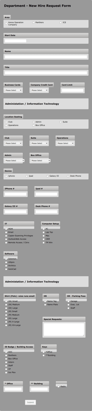 New Hire Registration Form Template