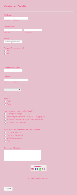 New Member Registration Form Template