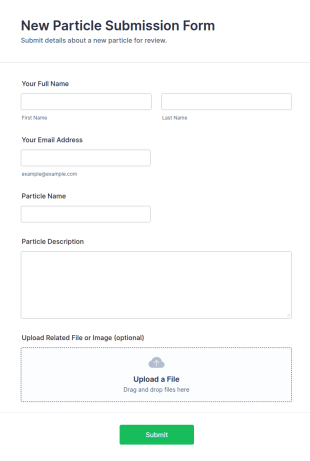 New Particle Submission Form Template