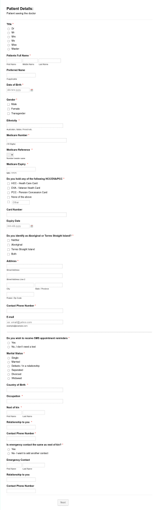 New Patient Information And Privacy Consent Form Template