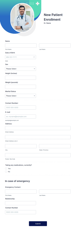 New Patient Enrollment Form Template
