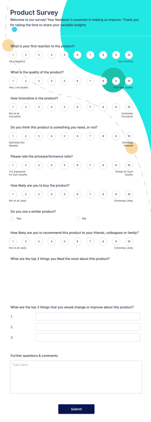 New Product Survey Form Template