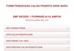 New Student Registration Form In Indonesian