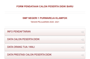 New Student Registration Form In Indonesian