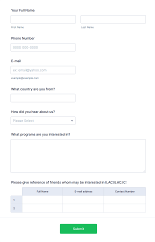 Student Lead Generation Form Template