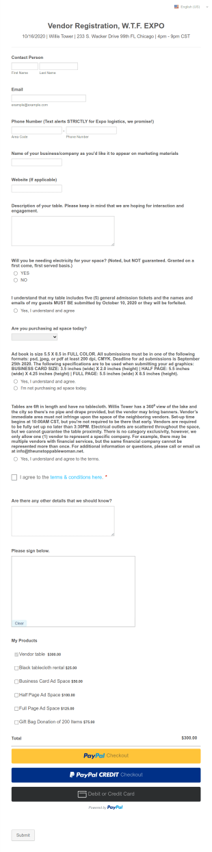 New Vendor Setup Form Template