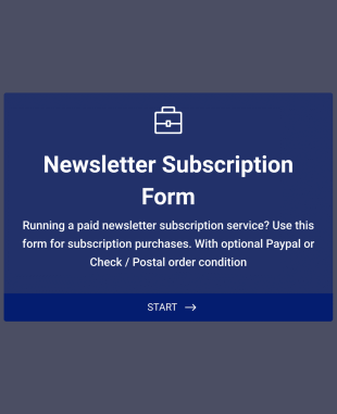 Newsletter Subscription Form Template
