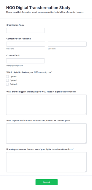 NGO Digital Transformation Study Form Template
