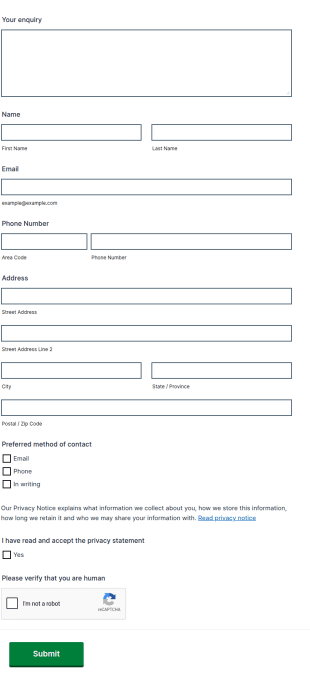 NHS Style Form Template