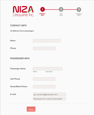 Car Service Reservation Form Template